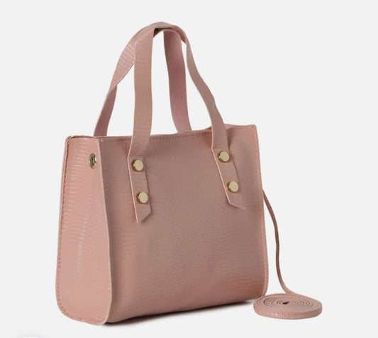 PU Handheld HandBag - in Cute Pink