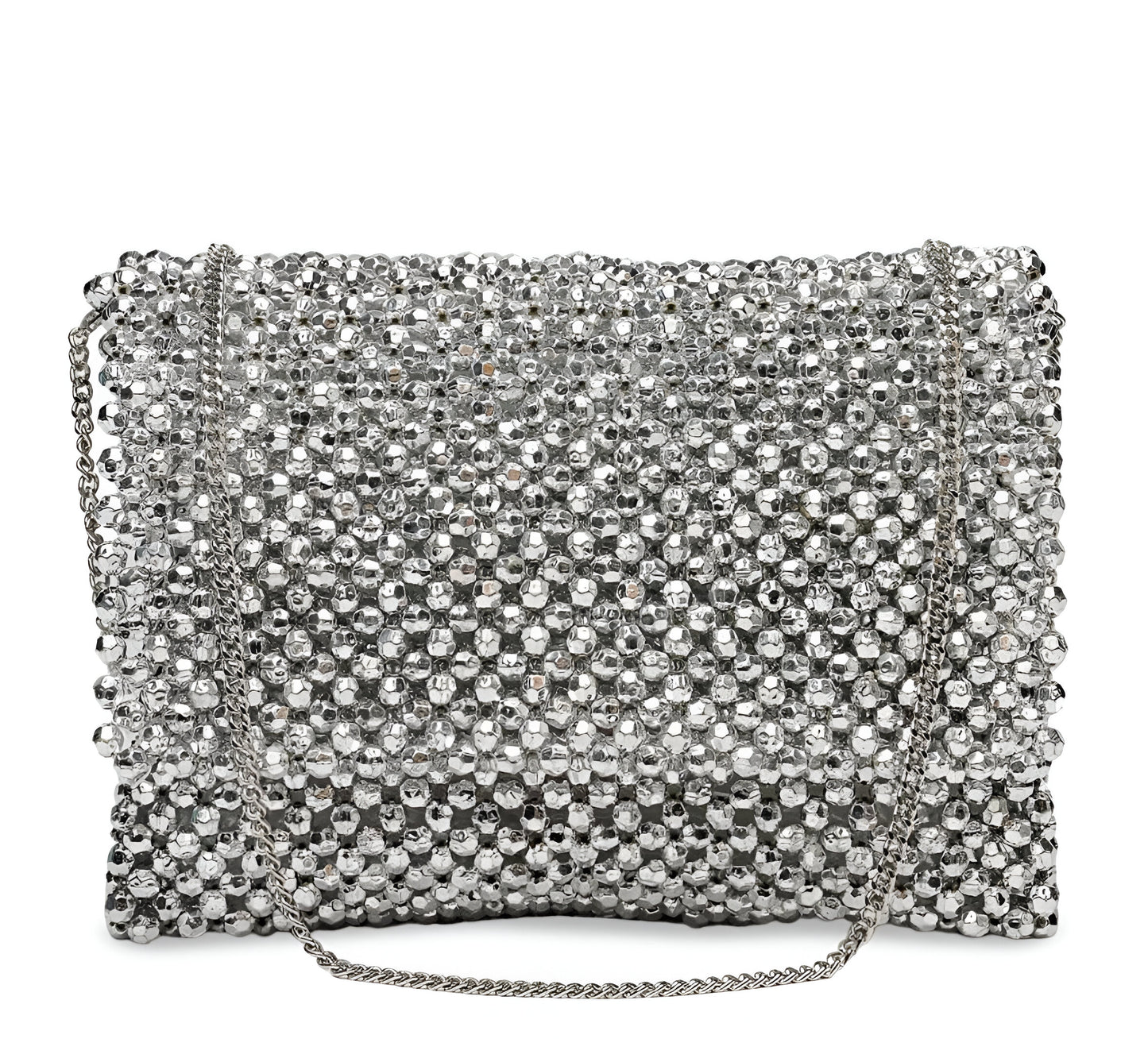 Embellished Silver Sling Bag