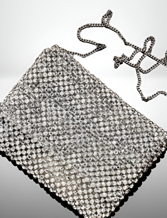 Embellished Silver Sling Bag